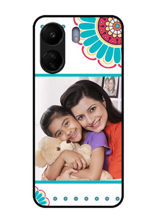 Xiaomi Redmi 13C 4G Custom Glass Phone Case - Flower Design