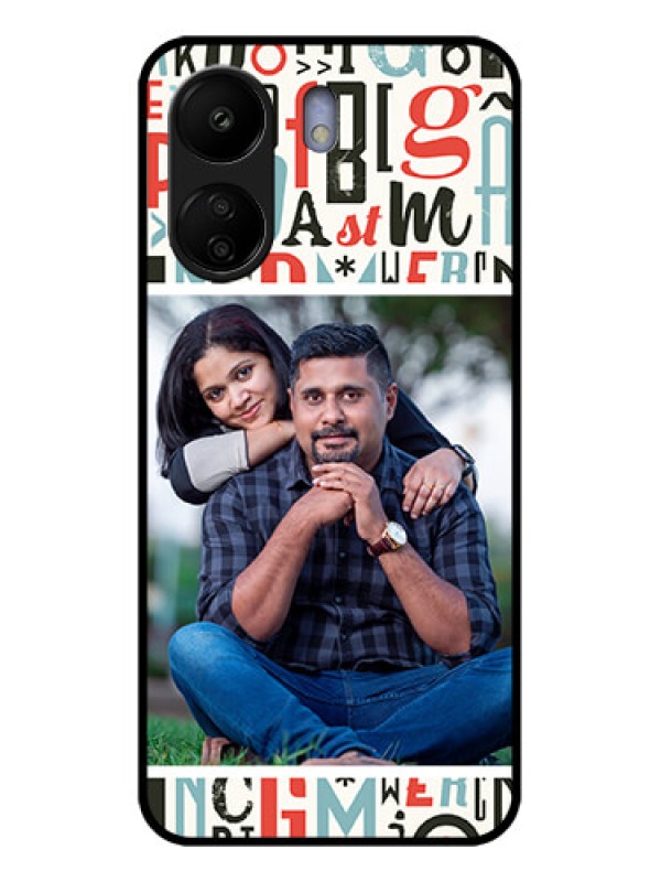 Custom Xiaomi Redmi 13C 4G Custom Glass Phone Case - Alphabet Design