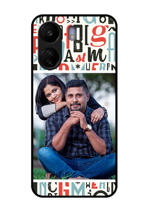 Xiaomi Redmi 13C 4G Custom Glass Phone Case - Alphabet Design