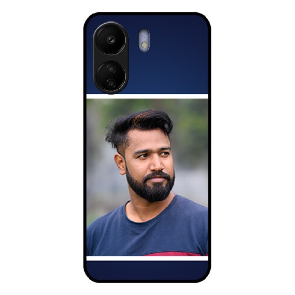 Xiaomi Redmi 13C 4G Custom Glass Phone Case - Simple Royal Blue Design Xiaomi Redmi 13C 4G Custom Glass Phone Case - Simple Royal Blue Design