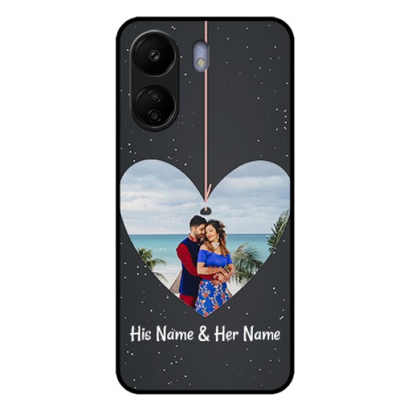 Xiaomi Redmi 13C 4G Custom Glass Phone Case - Hanging Heart Design