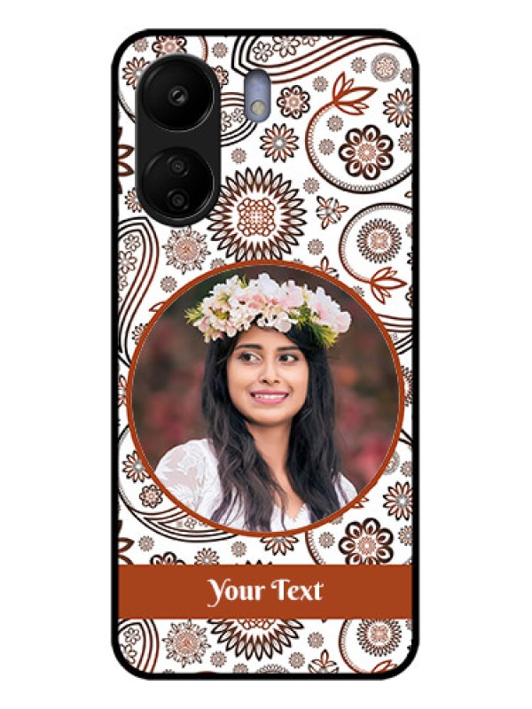 Custom Xiaomi Redmi 13C 4G Custom Glass Phone Case - Abstract Flower Design