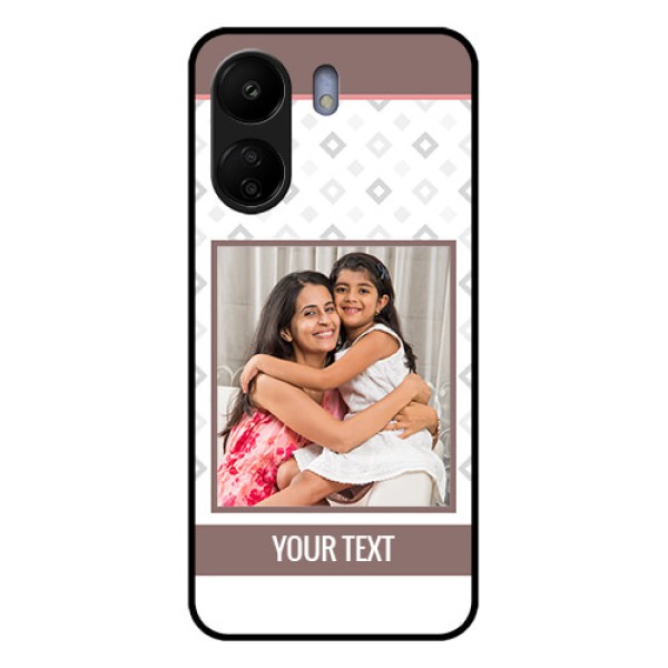 Xiaomi Redmi 13C 4G Custom Glass Phone Case - Simple Diamond Design Xiaomi Redmi 13C 4G Custom Glass Phone Case - Simple Diamond Design