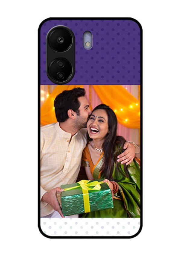 Xiaomi Redmi 13C 4G Custom Glass Phone Case - Violet Colored Pattern Design