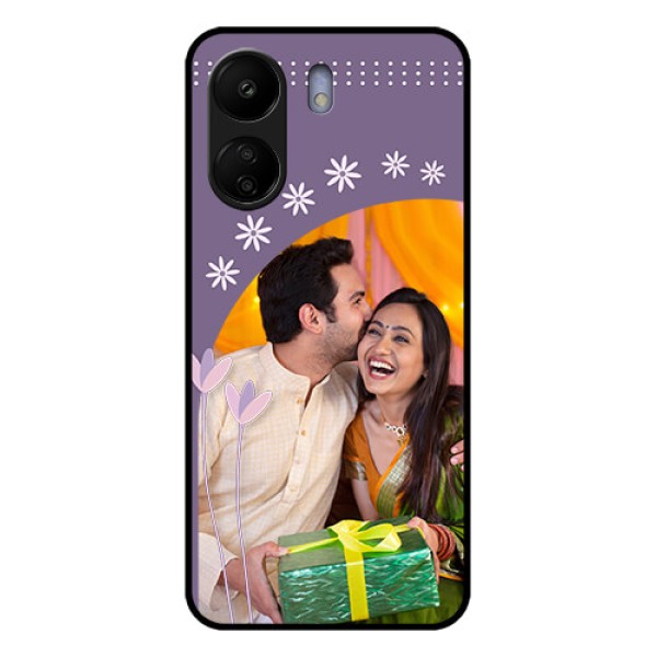 Xiaomi Redmi 13C 4G Custom Glass Phone Case - Lavender Flowers Design Xiaomi Redmi 13C 4G Custom Glass Phone Case - Lavender Flowers Design