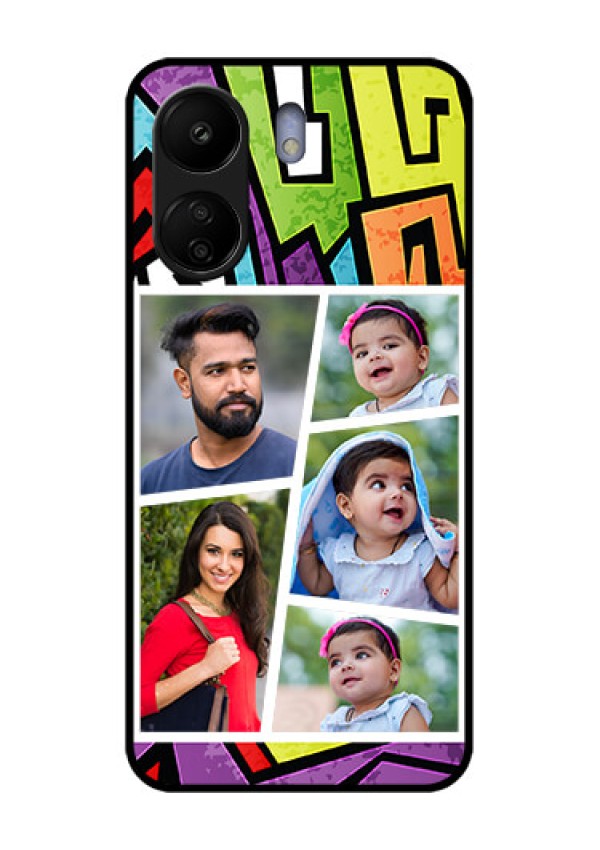 Xiaomi Redmi 13C 4G Custom Glass Phone Case - Graffiti Pattern Design