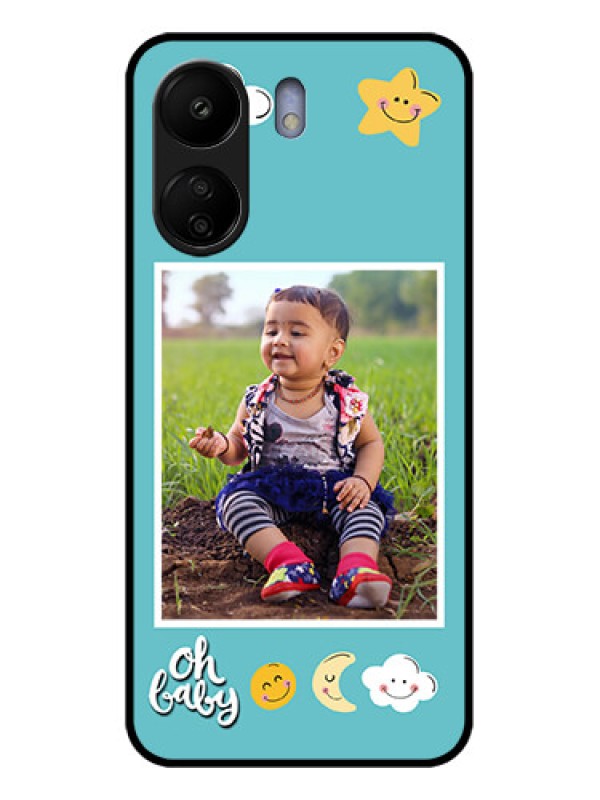 Custom Xiaomi Redmi 13C 4G Custom Glass Phone Case - Smiley Kids Stars Design
