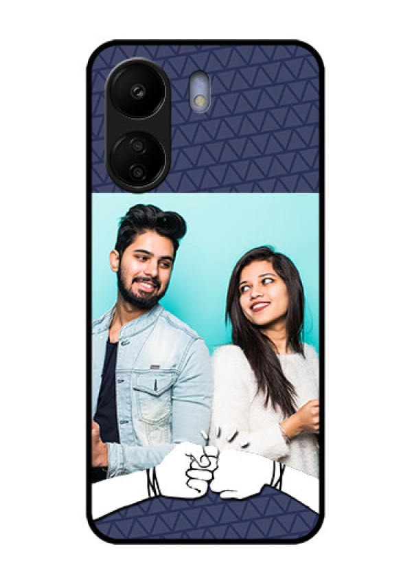 Xiaomi Redmi 13C 4G Custom Glass Phone Case - With Best Friends Design