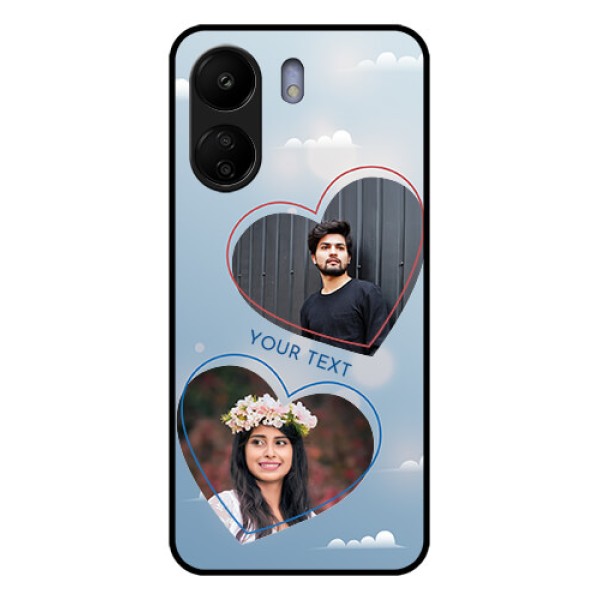 Xiaomi Redmi 13C 4G Custom Glass Phone Case - Blue Color Couple Design