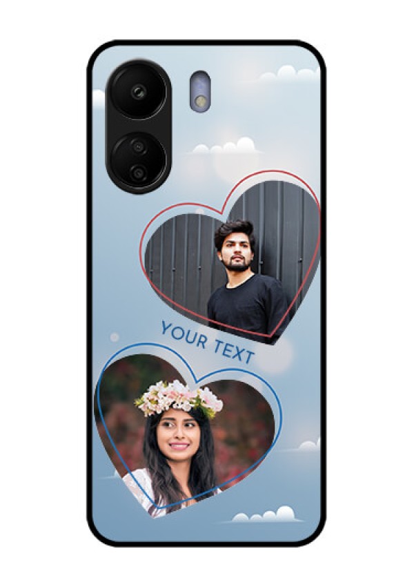 Xiaomi Redmi 13C 4G Custom Glass Phone Case - Blue Color Couple Design
