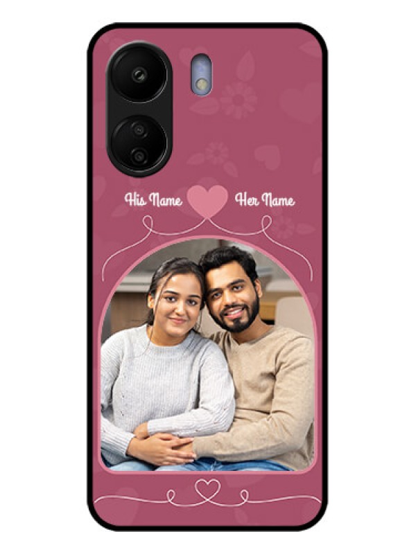 Custom Xiaomi Redmi 13C 4G Custom Glass Phone Case - Love Floral Design