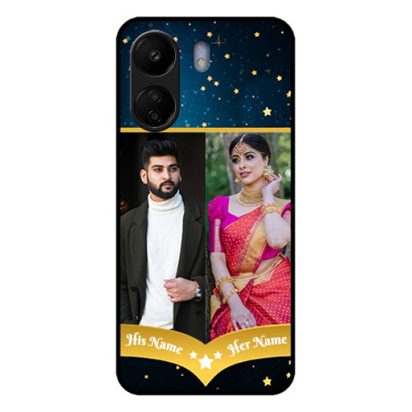 Xiaomi Redmi 13C 4G Custom Glass Phone Case - Galaxy Stars Backdrop Design