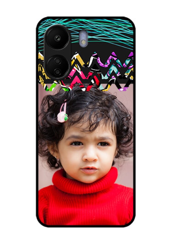 Xiaomi Redmi 13C 4G Custom Glass Phone Case - Neon Abstract Design