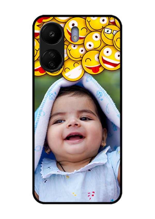 Xiaomi Redmi 13C 4G Custom Glass Phone Case - With Smiley Emoji Design