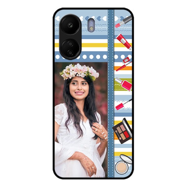 Xiaomi Redmi 13C 4G Custom Glass Phone Case - Makeup Icons Design