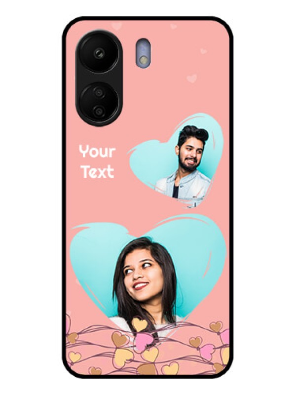 Custom Xiaomi Redmi 13C 4G Custom Glass Phone Case - Love Doodle Design