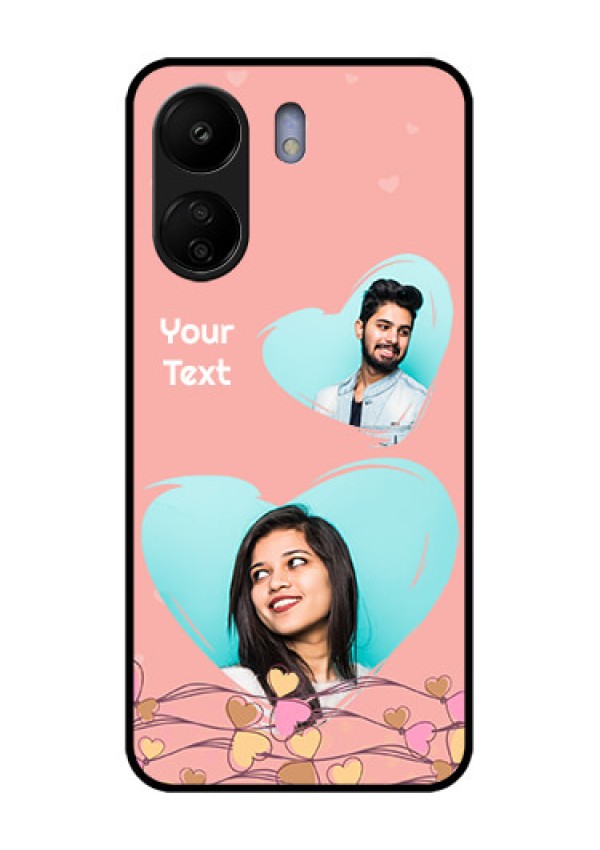 Xiaomi Redmi 13C 4G Custom Glass Phone Case - Love Doodle Design