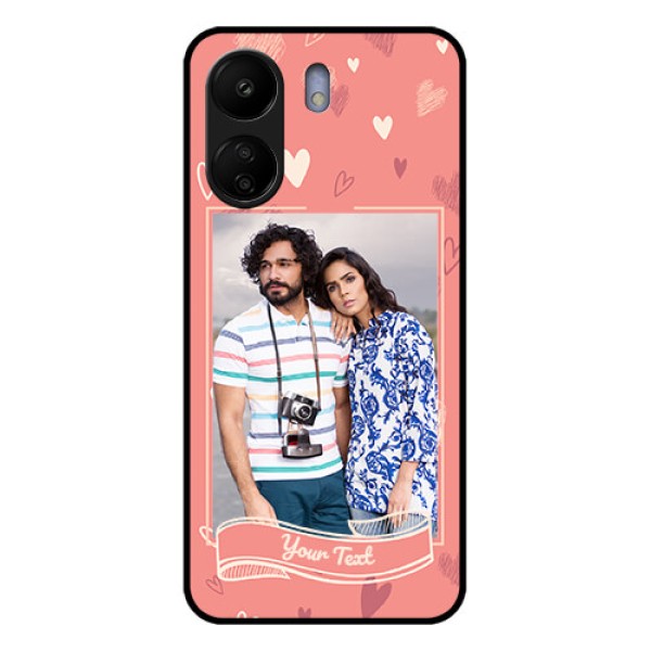 Xiaomi Redmi 13C 4G Custom Glass Phone Case - Love Doodle Art Design Xiaomi Redmi 13C 4G Custom Glass Phone Case - Love Doodle Art Design
