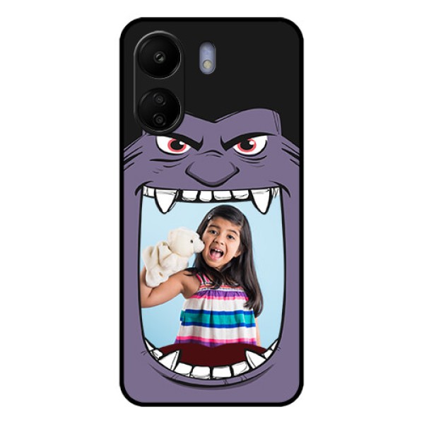 Xiaomi Redmi 13C 4G Custom Glass Phone Case - Angry Monster Design Xiaomi Redmi 13C 4G Custom Glass Phone Case - Angry Monster Design