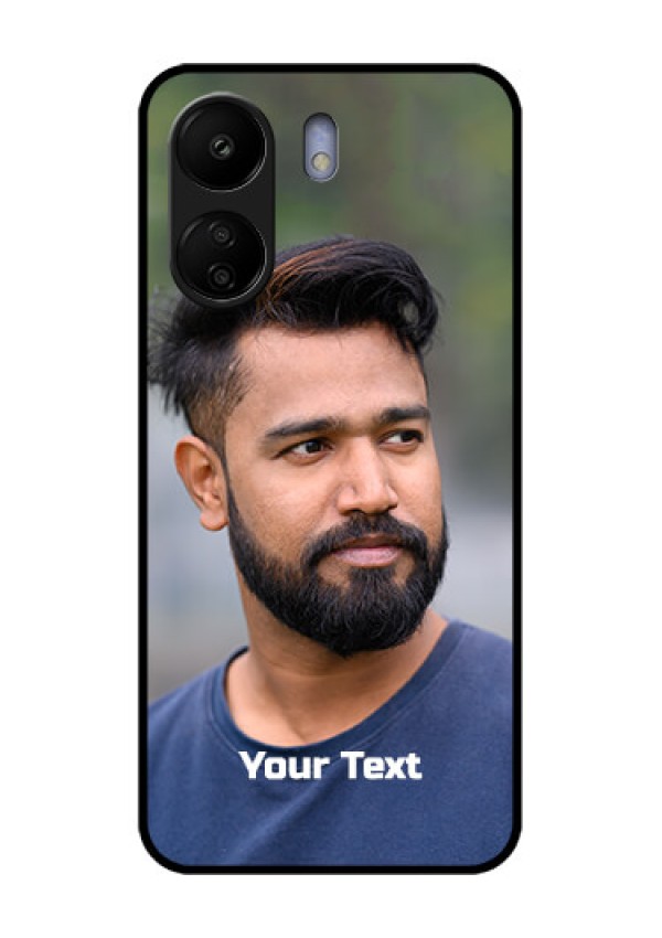 Xiaomi Redmi 13C 4G Custom Glass Phone Case - Photo With Text Design