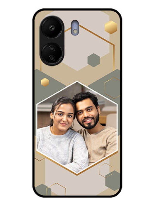 Custom Xiaomi Redmi 13C 4G Custom Glass Phone Case - Stylish Hexagon Pattern Design