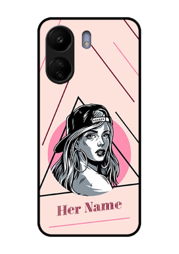 Xiaomi Redmi 13C 4G Custom Glass Phone Case - Rockstar Girl Design