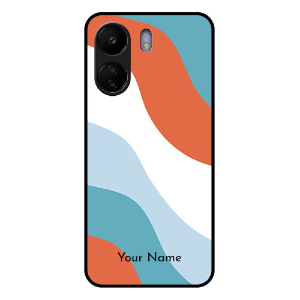 Xiaomi Redmi 13C 4G Custom Glass Phone Case - Coloured Waves Design Xiaomi Redmi 13C 4G Custom Glass Phone Case - Coloured Waves Design