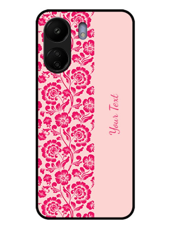 Custom Xiaomi Redmi 13C 4G Custom Glass Phone Case - Attractive Floral Pattern Design