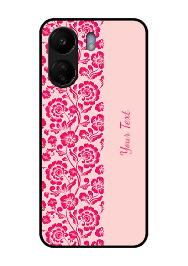 Xiaomi Redmi 13C 4G Custom Glass Phone Case - Attractive Floral Pattern Design