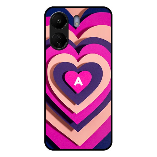Xiaomi Redmi 13C 4G Custom Glass Phone Case - Cute Heart Pattern Design Xiaomi Redmi 13C 4G Custom Glass Phone Case - Cute Heart Pattern Design