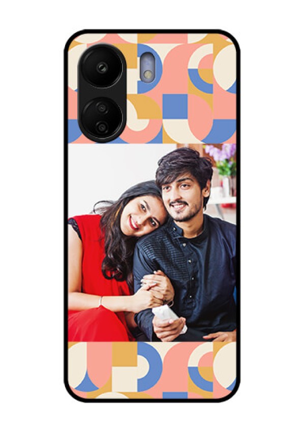Xiaomi Redmi 13C 4G Custom Glass Phone Case - Semi - Circle Maze Pattern Design