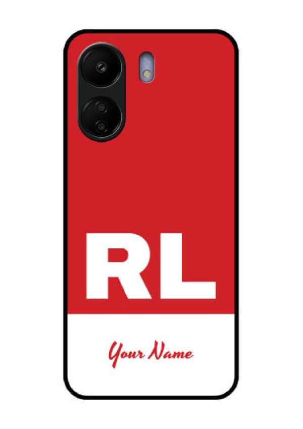 Xiaomi Redmi 13C 4G Custom Glass Phone Case - Dual Tone Custom Text Design