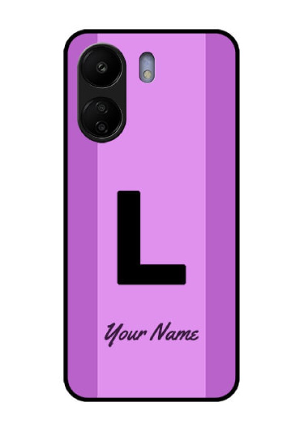 Xiaomi Redmi 13C 4G Custom Glass Phone Case - Tricolor Custom Text Design