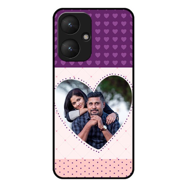 Xiaomi Redmi 13C 5G Custom Glass Phone Case - Violet Love Dots Design