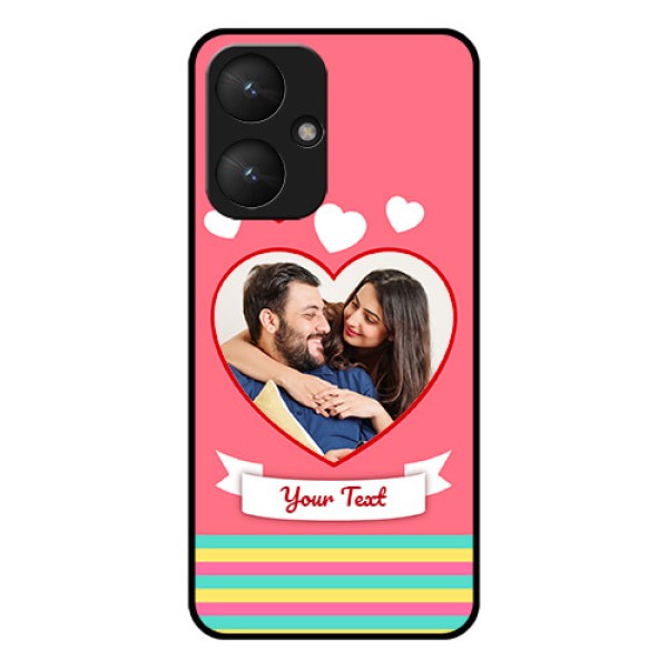 Xiaomi Redmi 13C 5G Custom Glass Phone Case - Love Shapes Doodle Design