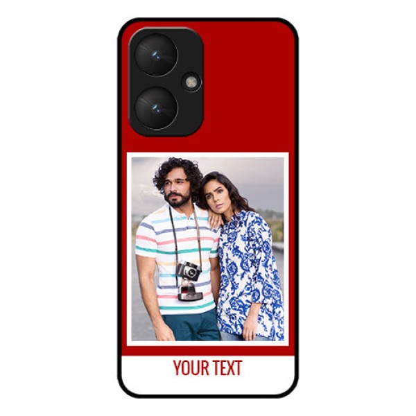 Xiaomi Redmi 13C 5G Custom Glass Phone Case - Red Color Design Xiaomi Redmi 13C 5G Custom Glass Phone Case - Red Color Design
