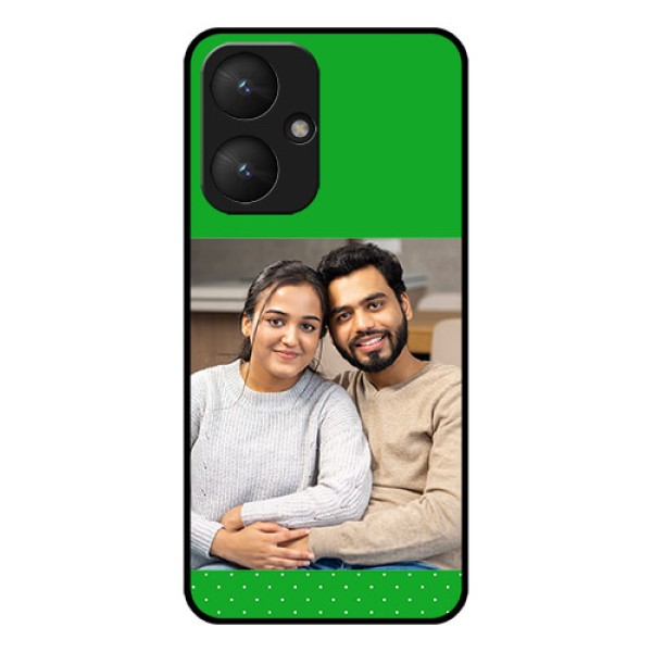 Xiaomi Redmi 13C 5G Custom Glass Phone Case - Green Pattern Design