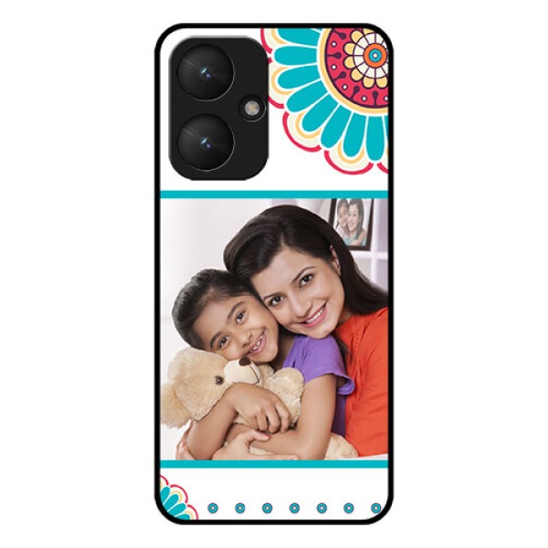 Xiaomi Redmi 13C 5G Custom Glass Phone Case - Flower Design