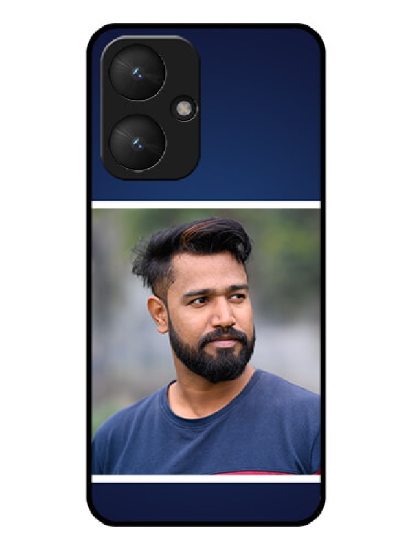 Custom Xiaomi Redmi 13C 5G Custom Glass Phone Case - Simple Royal Blue Design