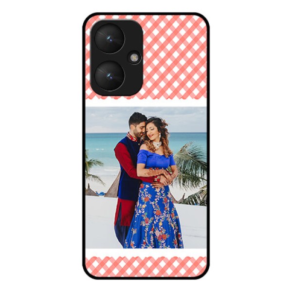 Xiaomi Redmi 13C 5G Custom Glass Phone Case - Pink Pattern Design