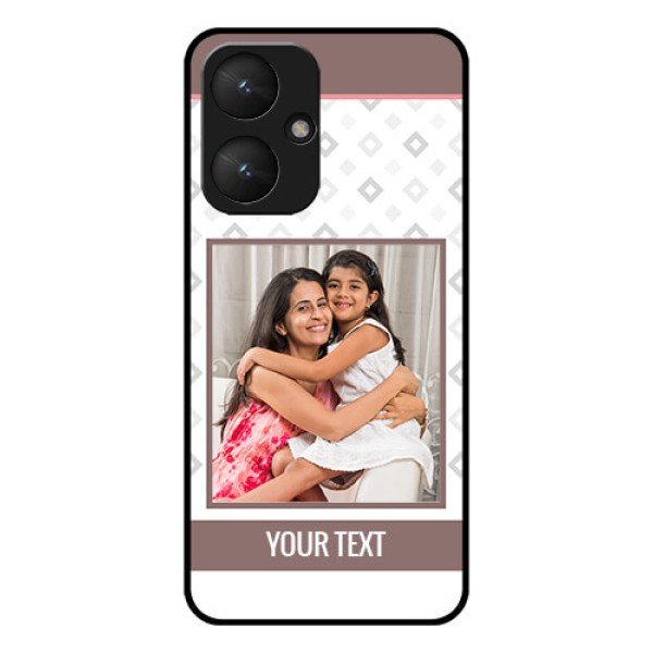 Xiaomi Redmi 13C 5G Custom Glass Phone Case - Simple Diamond Design Xiaomi Redmi 13C 5G Custom Glass Phone Case - Simple Diamond Design