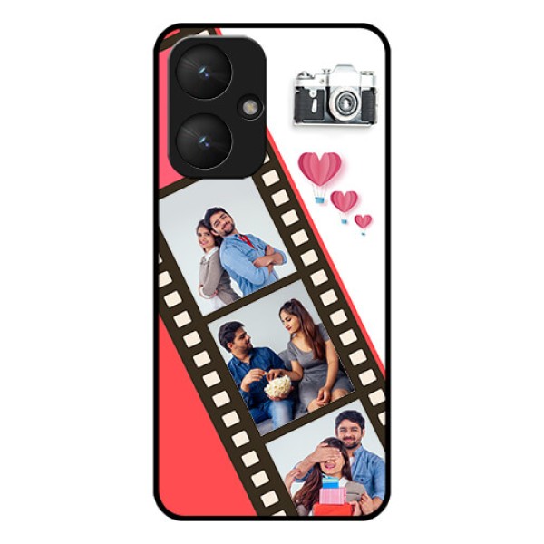 Xiaomi Redmi 13C 5G Custom Glass Phone Case - 3 Image Holder With Film Reel Xiaomi Redmi 13C 5G Custom Glass Phone Case - 3 Image Holder With Film Reel