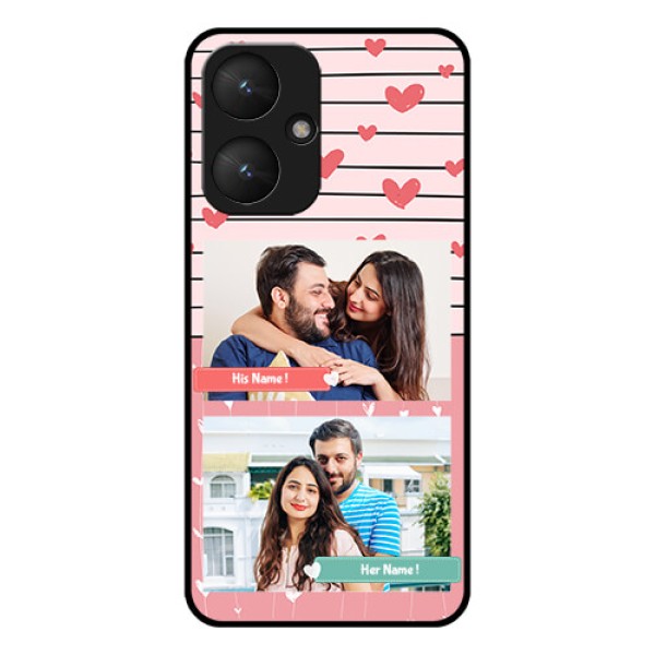 Xiaomi Redmi 13C 5G Custom Glass Phone Case - Photo With Heart Design Xiaomi Redmi 13C 5G Custom Glass Phone Case - Photo With Heart Design