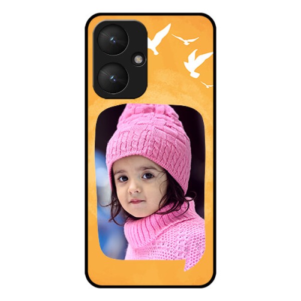 Xiaomi Redmi 13C 5G Custom Glass Phone Case - Water Color Design With Bird Icons
