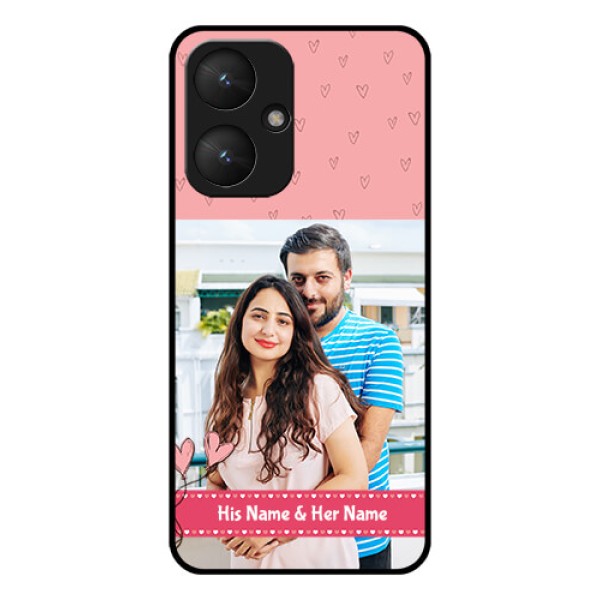 Xiaomi Redmi 13C 5G Custom Glass Phone Case - Love Design Peach Color Xiaomi Redmi 13C 5G Custom Glass Phone Case - Love Design Peach Color