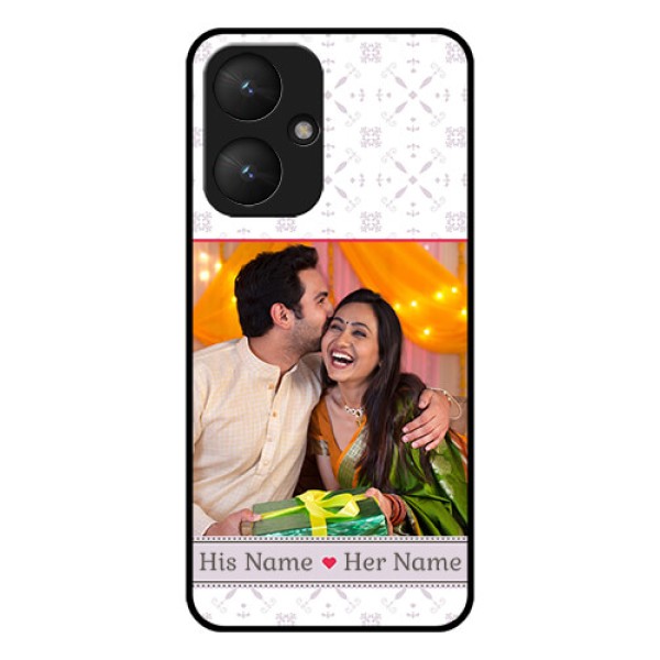 Xiaomi Redmi 13C 5G Custom Glass Phone Case - With Photo And Ethnic Design Xiaomi Redmi 13C 5G Custom Glass Phone Case - With Photo And Ethnic Design
