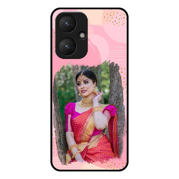 Xiaomi Redmi 13C 5G Custom Glass Phone Case - Gold Glitter Splash Design