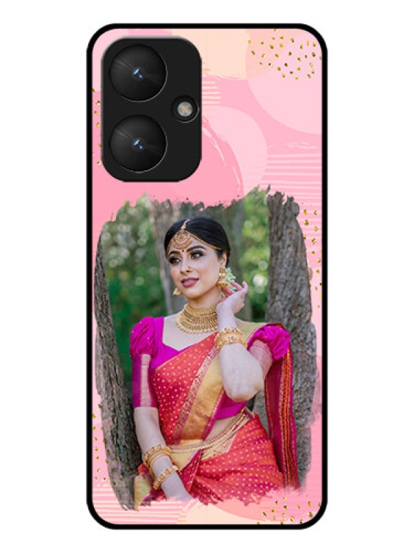 Custom Xiaomi Redmi 13C 5G Custom Glass Phone Case - Gold Glitter Splash Design