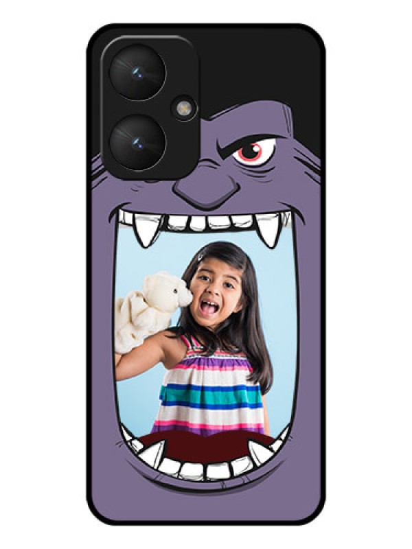 Custom Xiaomi Redmi 13C 5G Custom Glass Phone Case - Angry Monster Design