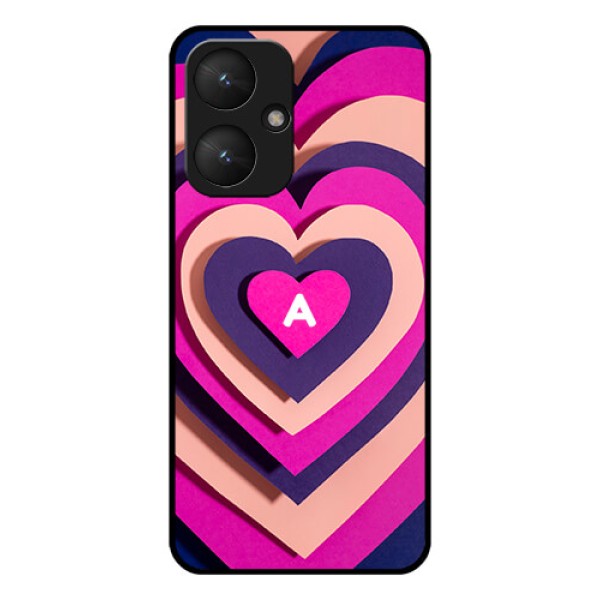 Xiaomi Redmi 13C 5G Custom Glass Phone Case - Cute Heart Pattern Design Xiaomi Redmi 13C 5G Custom Glass Phone Case - Cute Heart Pattern Design
